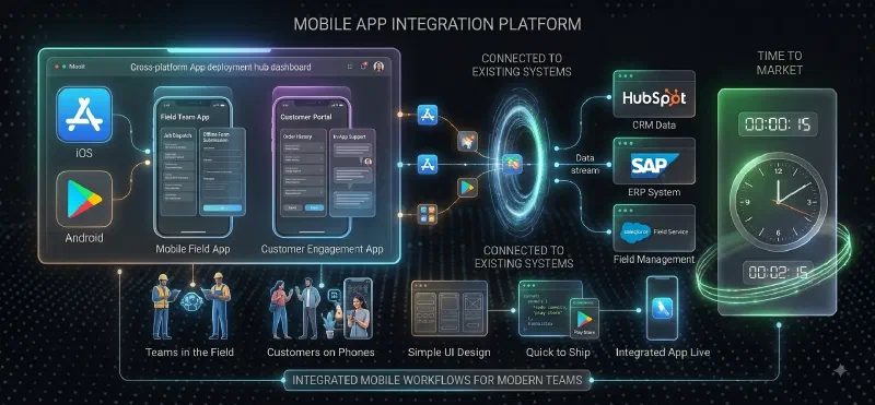 Illustration of Mobile Applications work by Havoric